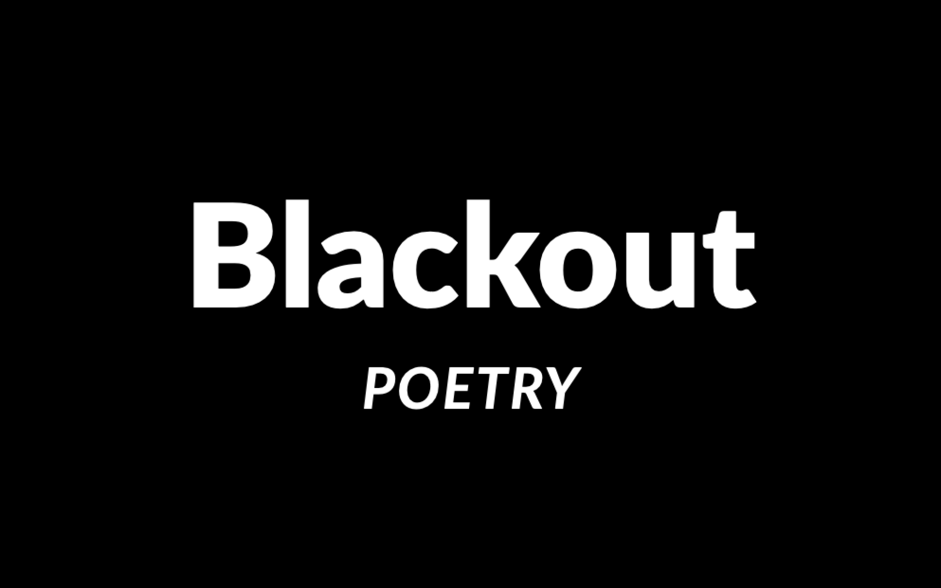 Blackout-Poetry Logo